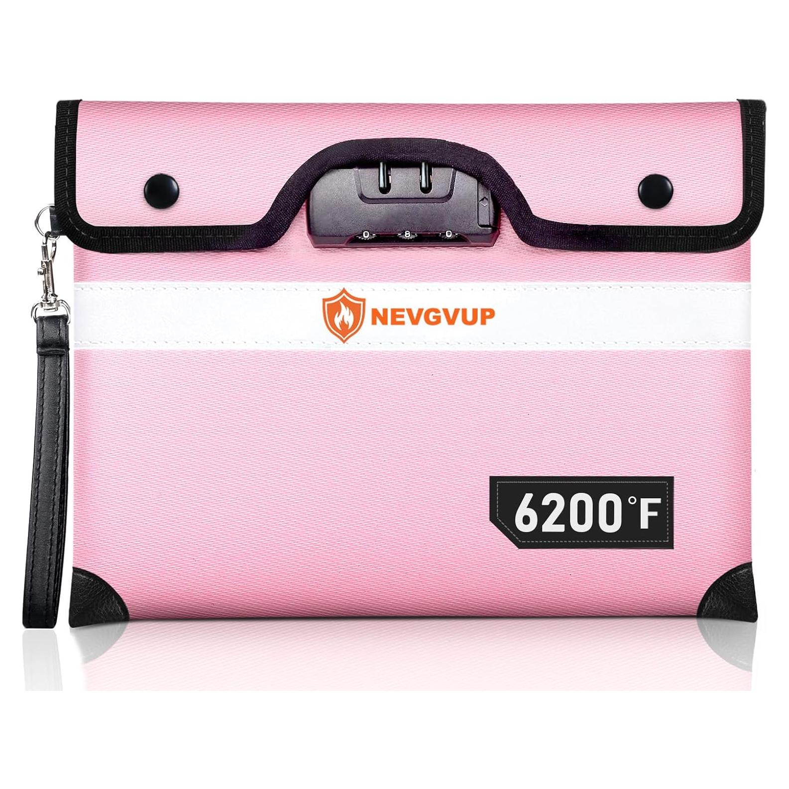 Bolsa a Prueba de Fuego NEVGVUP 26.67x20.32cm Rosa