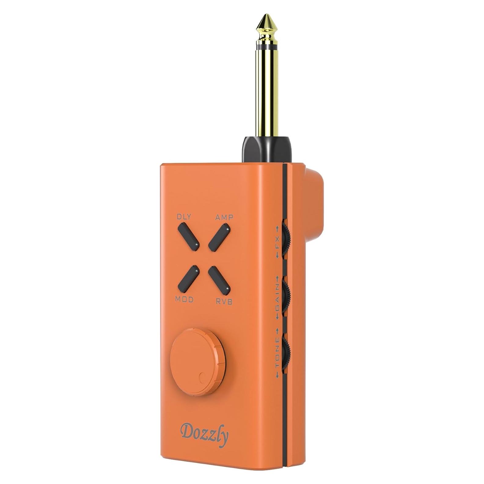 Amplificador de Auriculares Dozzly MS-8 Naranja con 18 Efectos