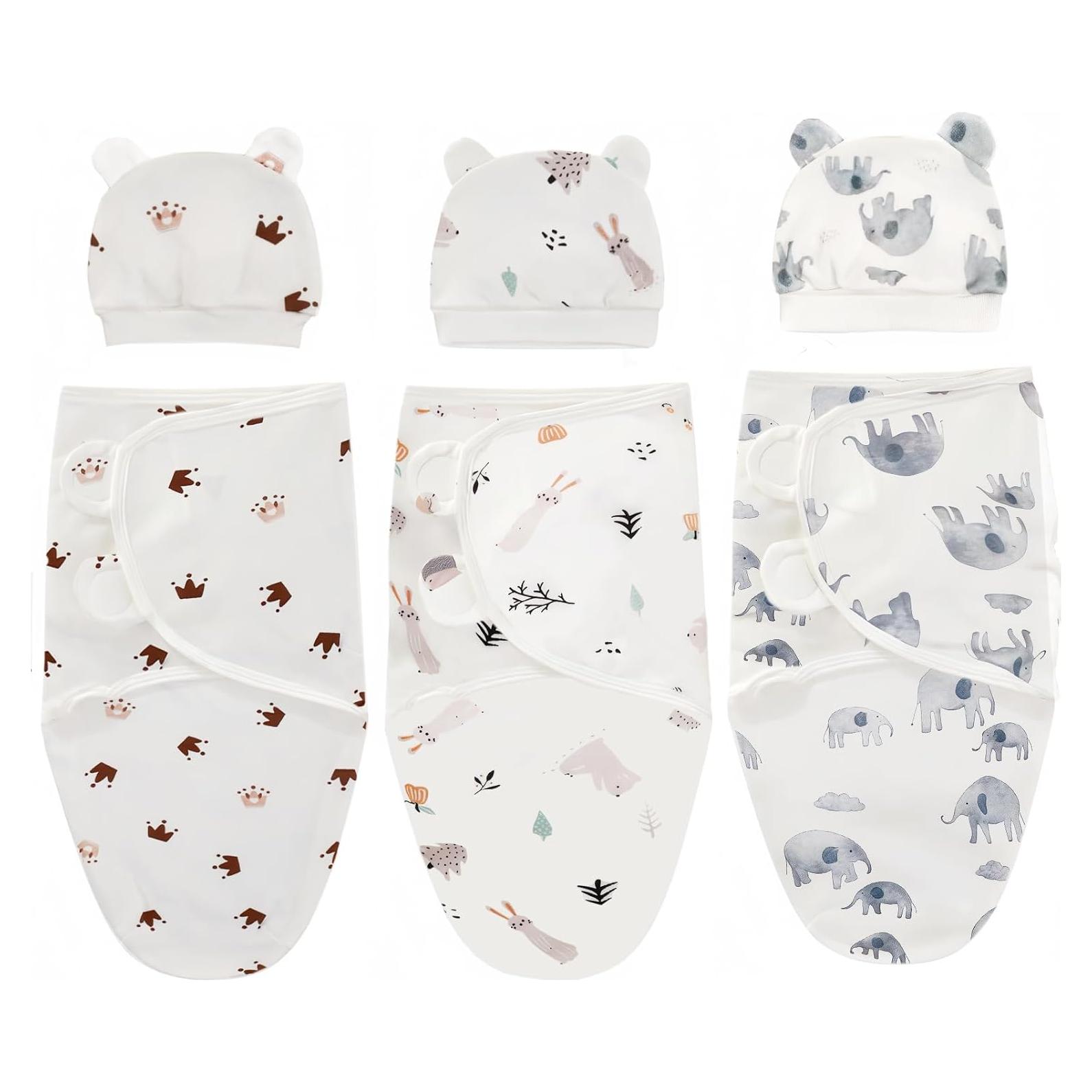 Paquete de 3 Sacos de Sueño Orgánicos SEVDO para Bebés 0-3 Meses