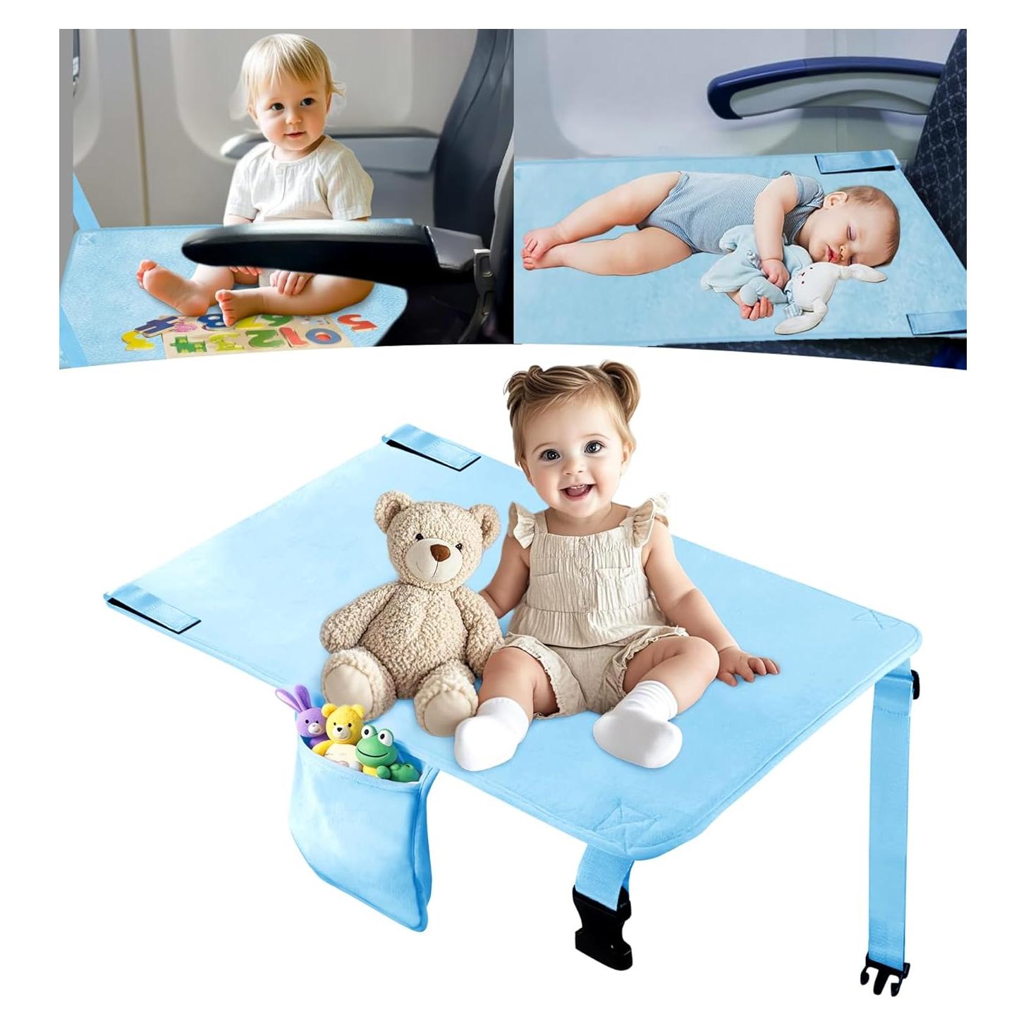 Cama de avión portátil Ravasen para niños 1-4 años azul