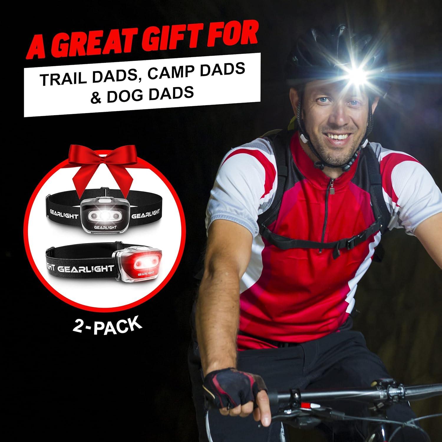 Linterna Frontal GearLight S500 Recargable USB 2 Paquete