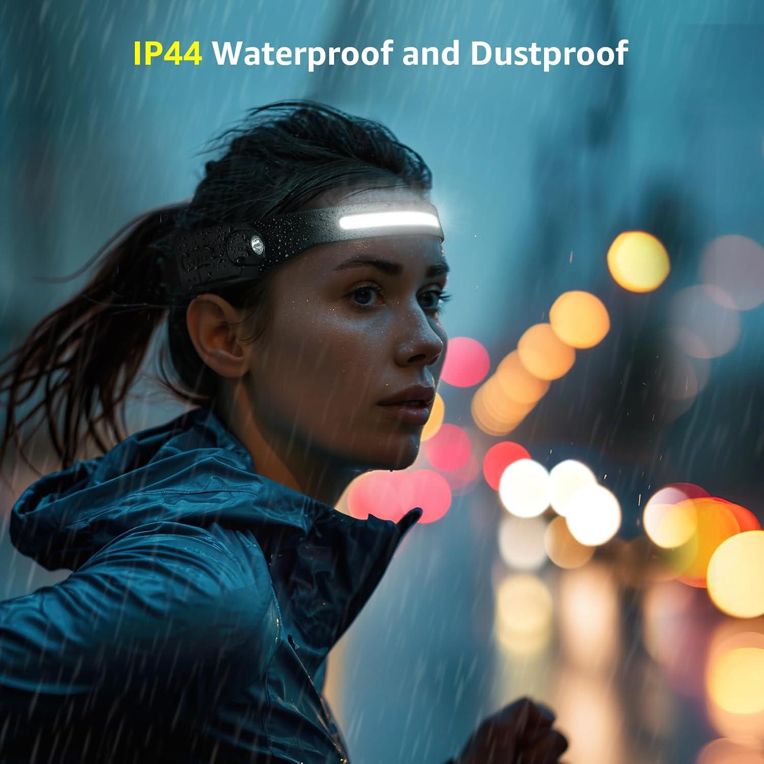 Linterna Frontal LED Lepro PR320019-2 Recargable 350 Lúmenes