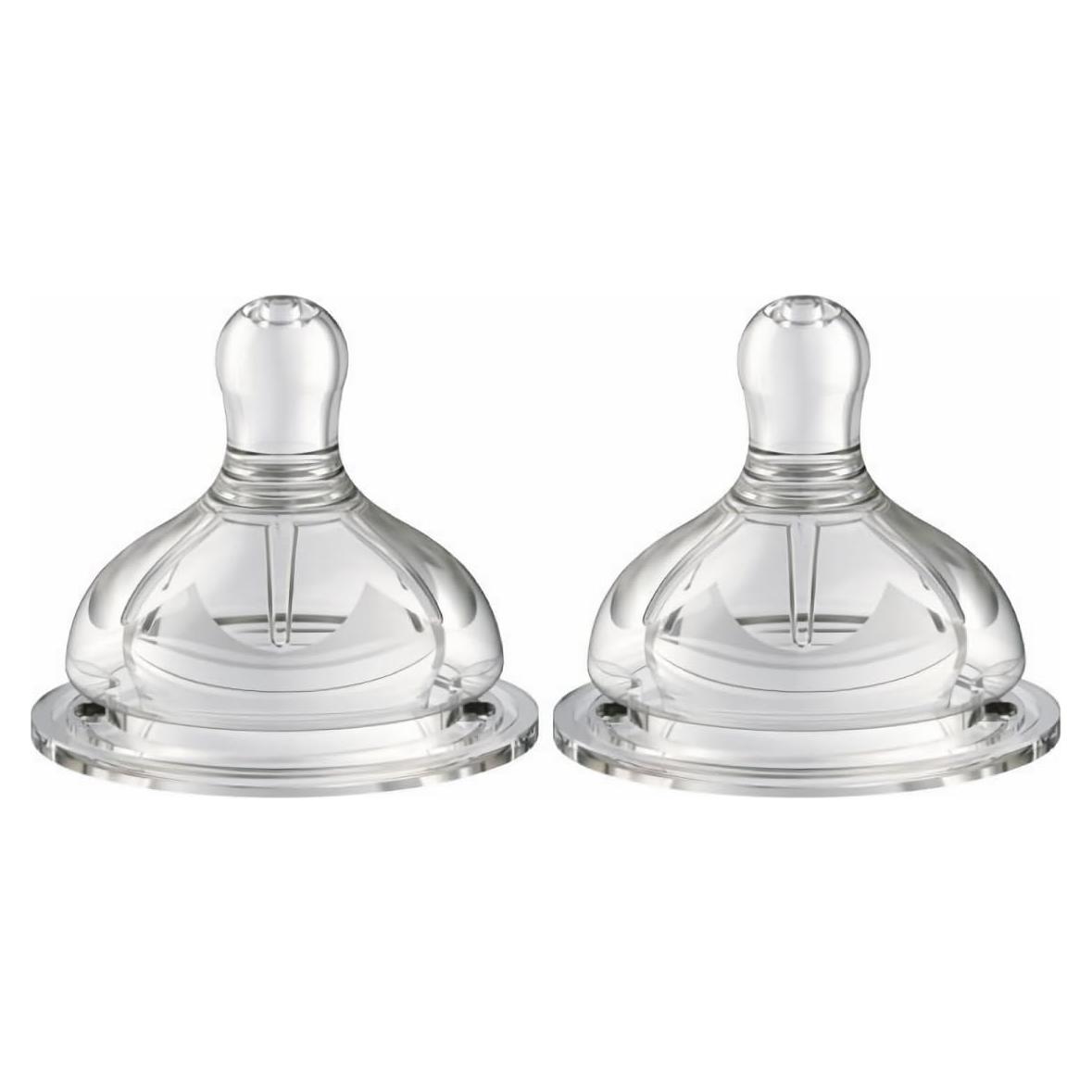 Tetina de Biberón Closer to Nature 100% Silicona Anticólico 6-12 meses