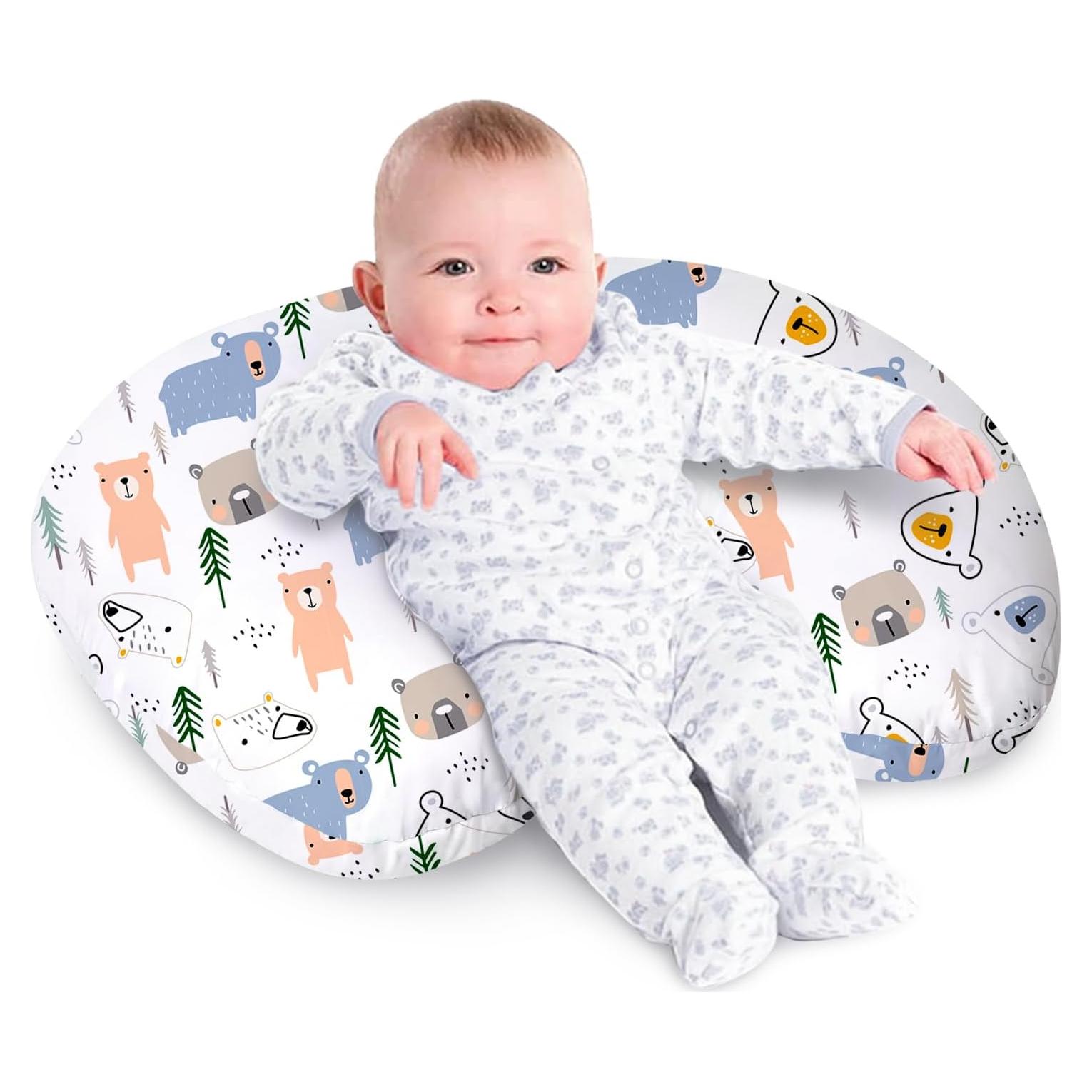 Almohada de Lactancia Little Grape Land Oso - Microfibra, Lavable