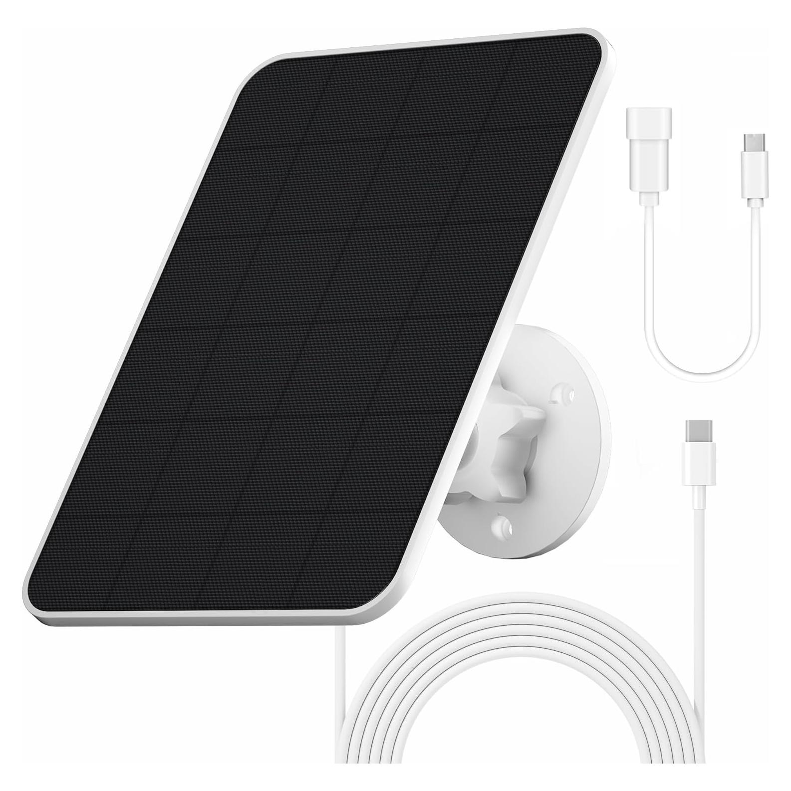 Panel Solar Rhorawill 5V 4W para Cámara eufy, Impermeable IP65