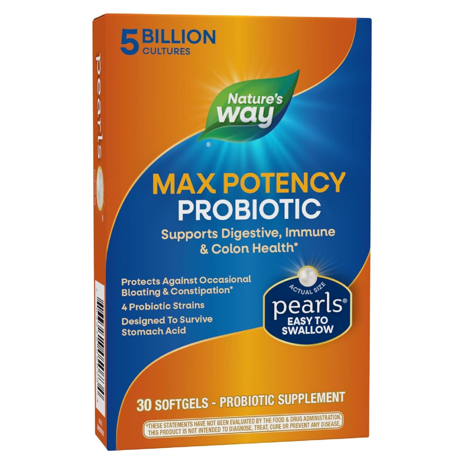 Perlas Probioticas Nature's Way 30 Gelatinas Blandas 5 Mil M