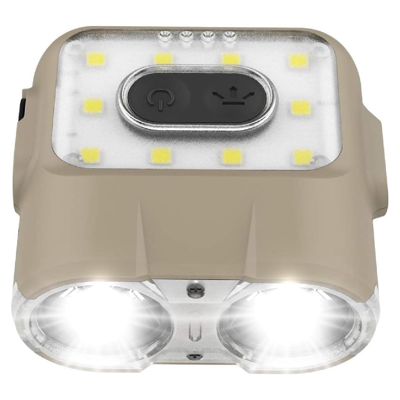 Linterna Frontal Claymore 120H Tan - LED Recargable USB-C