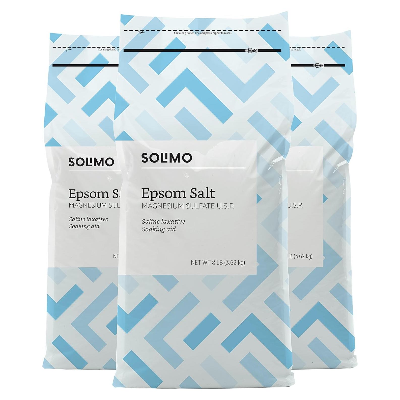 Sal de Epsom Solimo 3.63 kg Sin Fragancia - Sulfato de Magnesio