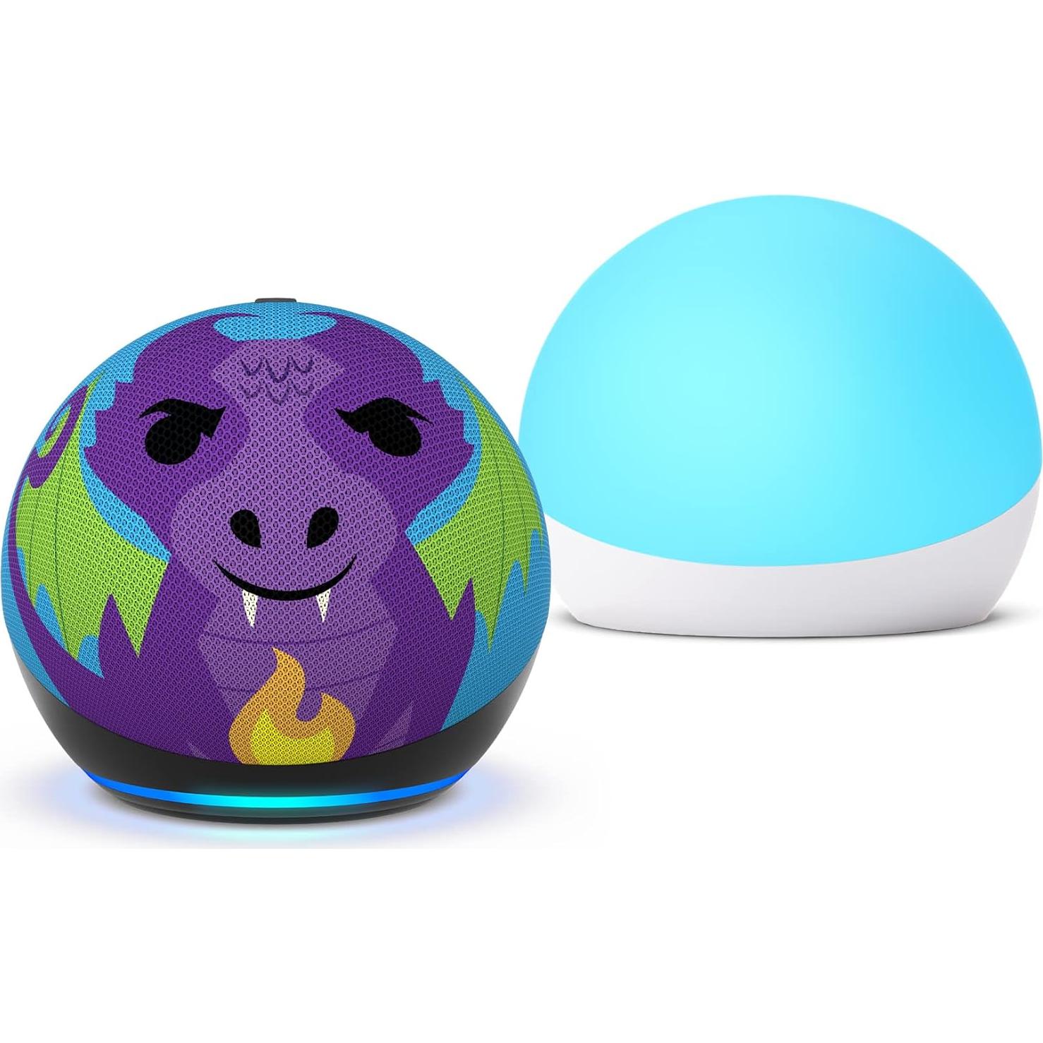 Echo Dot (5th Gen) Kids Dragon with Echo Glow