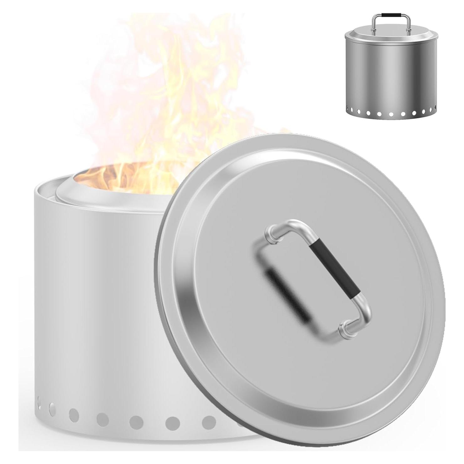 Tapa de Fogata Redonda MOASKER 15" Acero Inoxidable