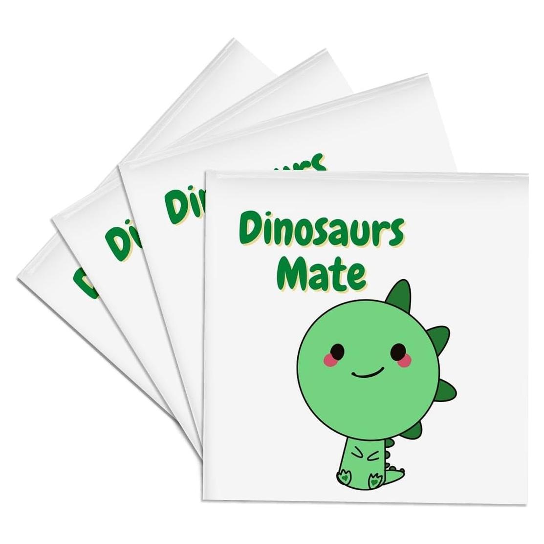 Juego de 4 Posavasos de Cerámica 3dRose - Dinosaurios