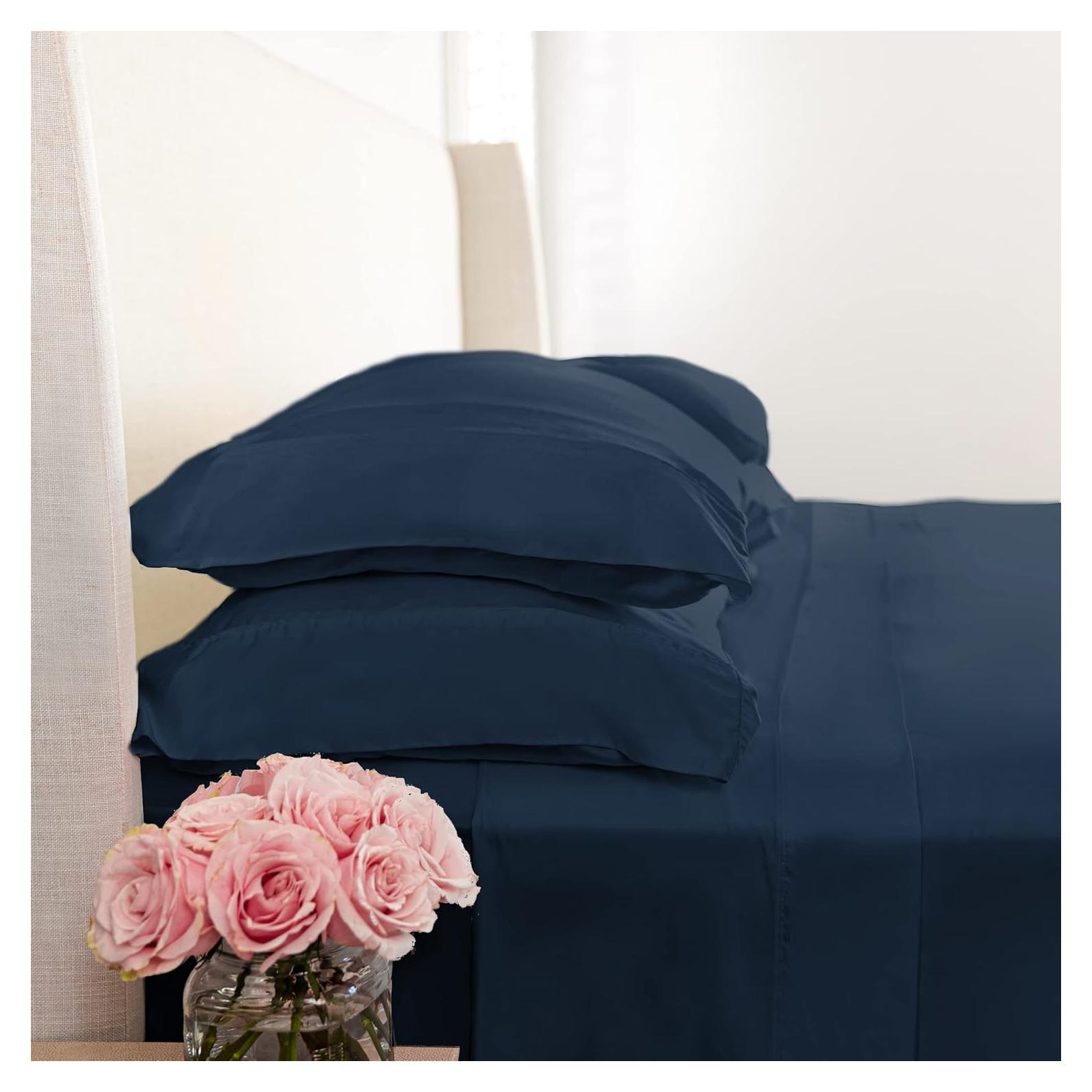 Juego de Sábanas KICKEE Reina 100% Viscosa de Bambú 300 Hilos