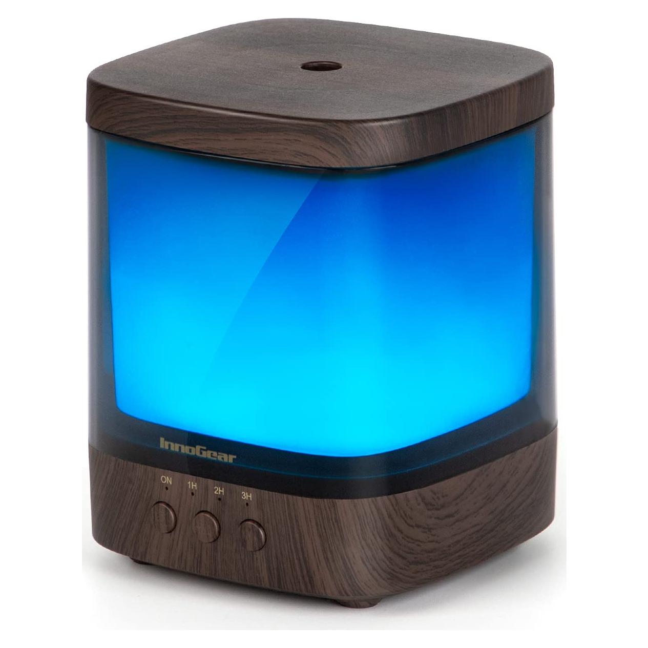 Difusor de Aceites Esenciales InnoGear 300ml, Humidificador Ultrasónico, 4 Temporizadores, Luces LED