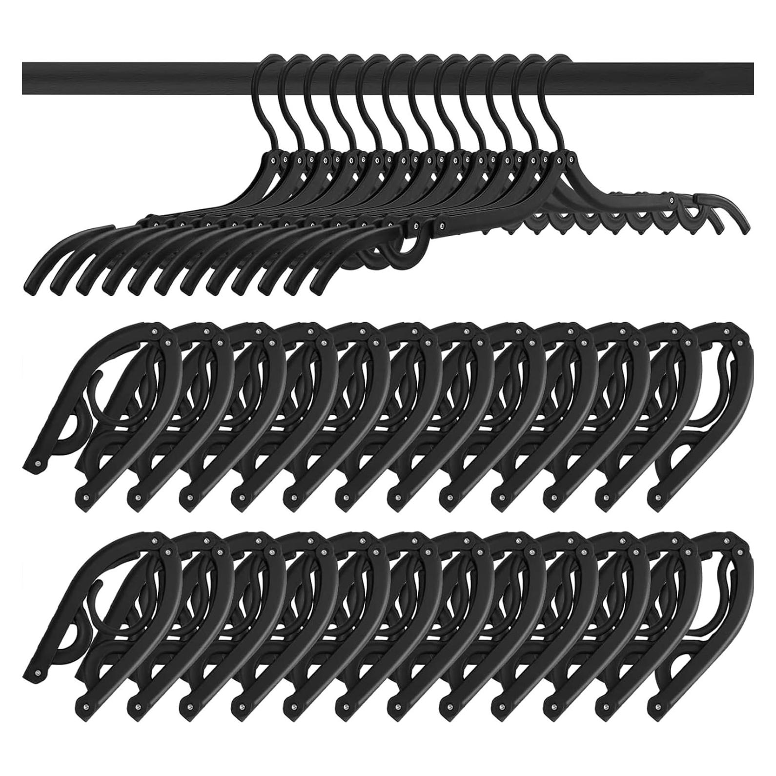 12 Perchas Plegables Portátiles Bgtecho Antideslizantes Negras