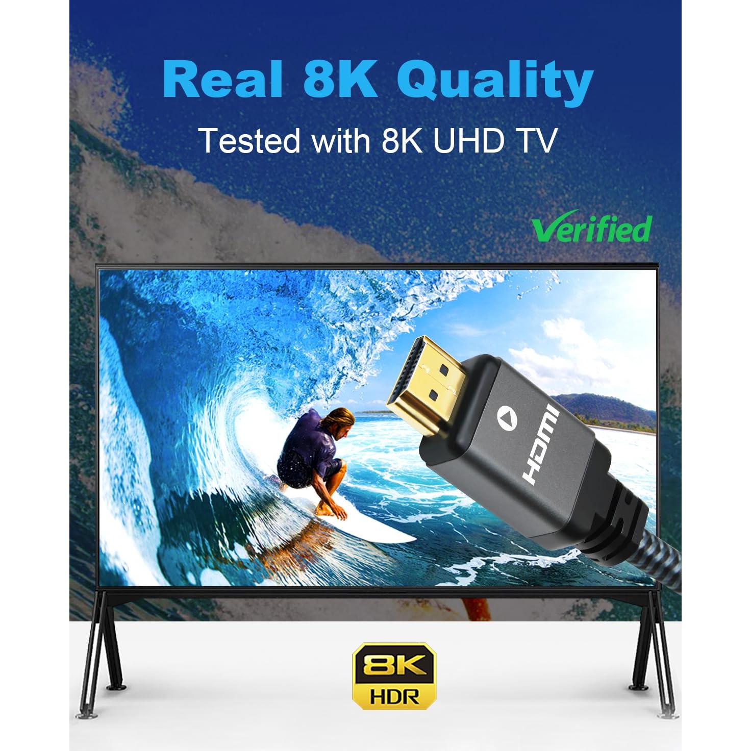 Cable HDMI 2.1 Yauhody 0.91m - Alta Velocidad 48Gbps 8K