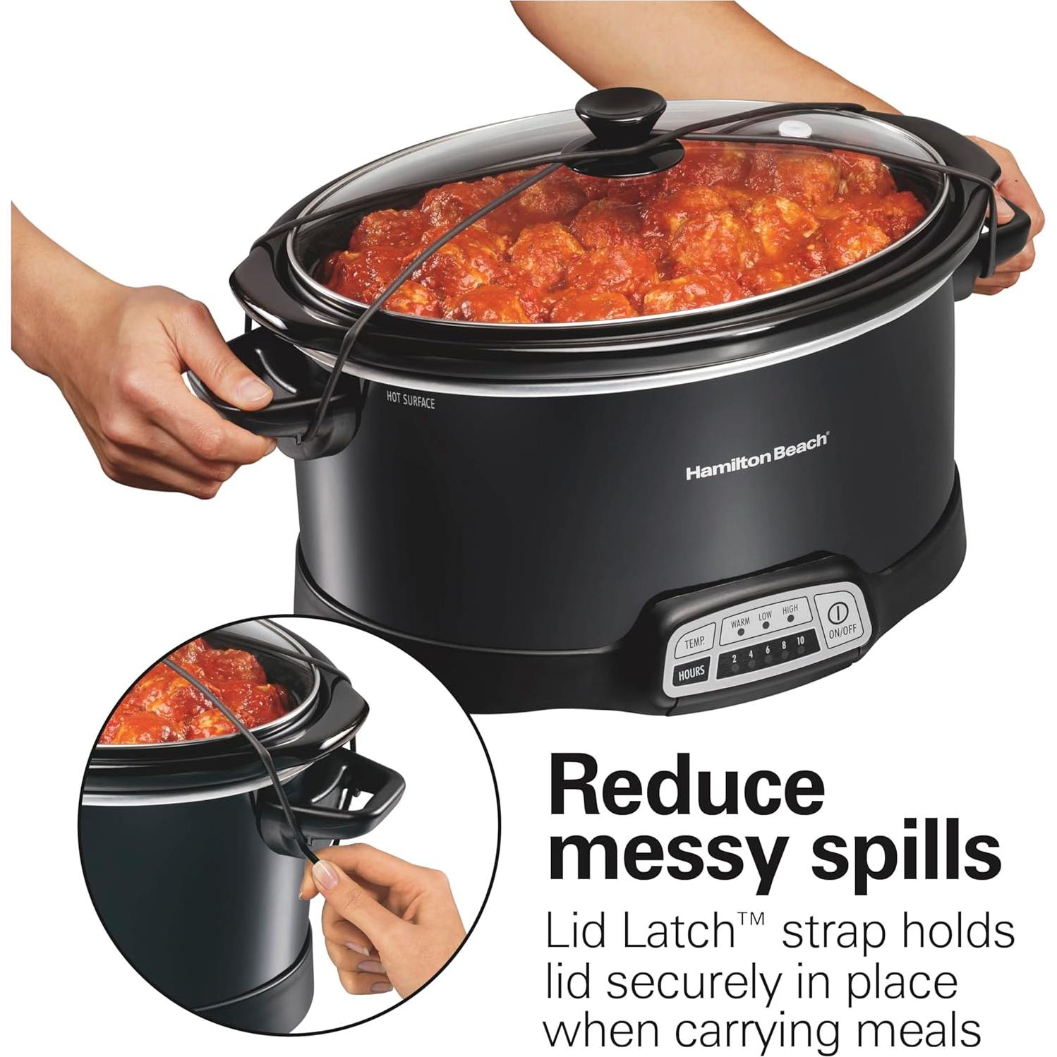 Cocedor Lento Programable Hamilton Beach 7 Cuartos Negro