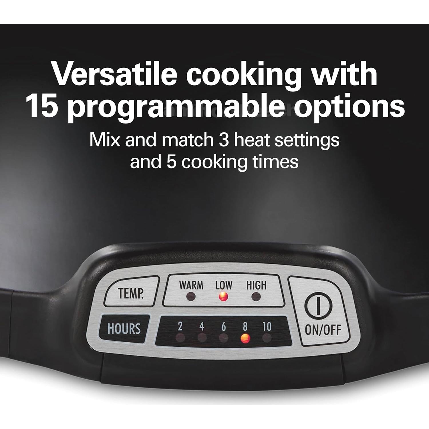 Cocedor Lento Programable Hamilton Beach 7 Cuartos Negro
