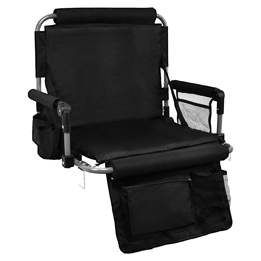 Asiento de Estadio AOOXIMI Plegable con Respaldo y Portavasos