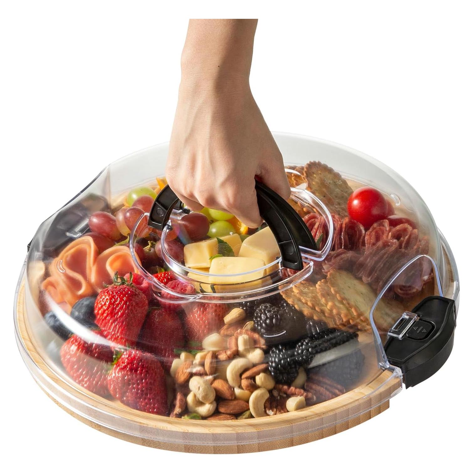 Tabla de Charcutería Redonda THETCHRY de Bambú 36x32.9cm