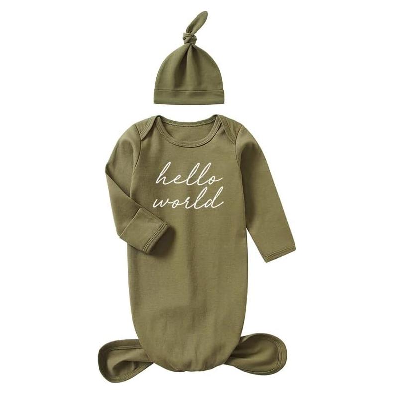 Bata Soñadora Bebé Niño 0-3 Meses Verde Profundo