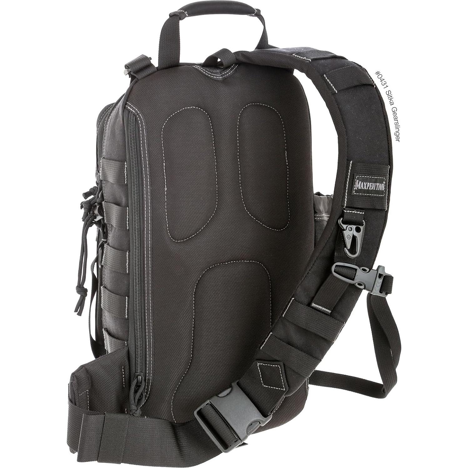 Mochila Bandolera Maxpedition Sitka Gearslinger Negra 15x8x3