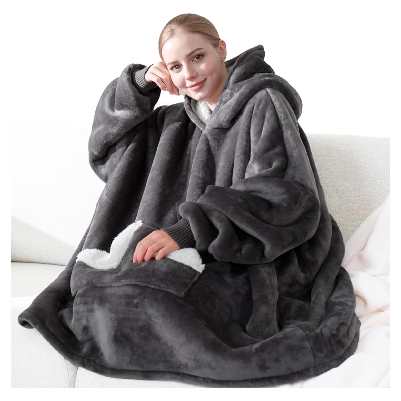 Sudadera Manta Usable Touchat Sherpa Forro Polar Unisex