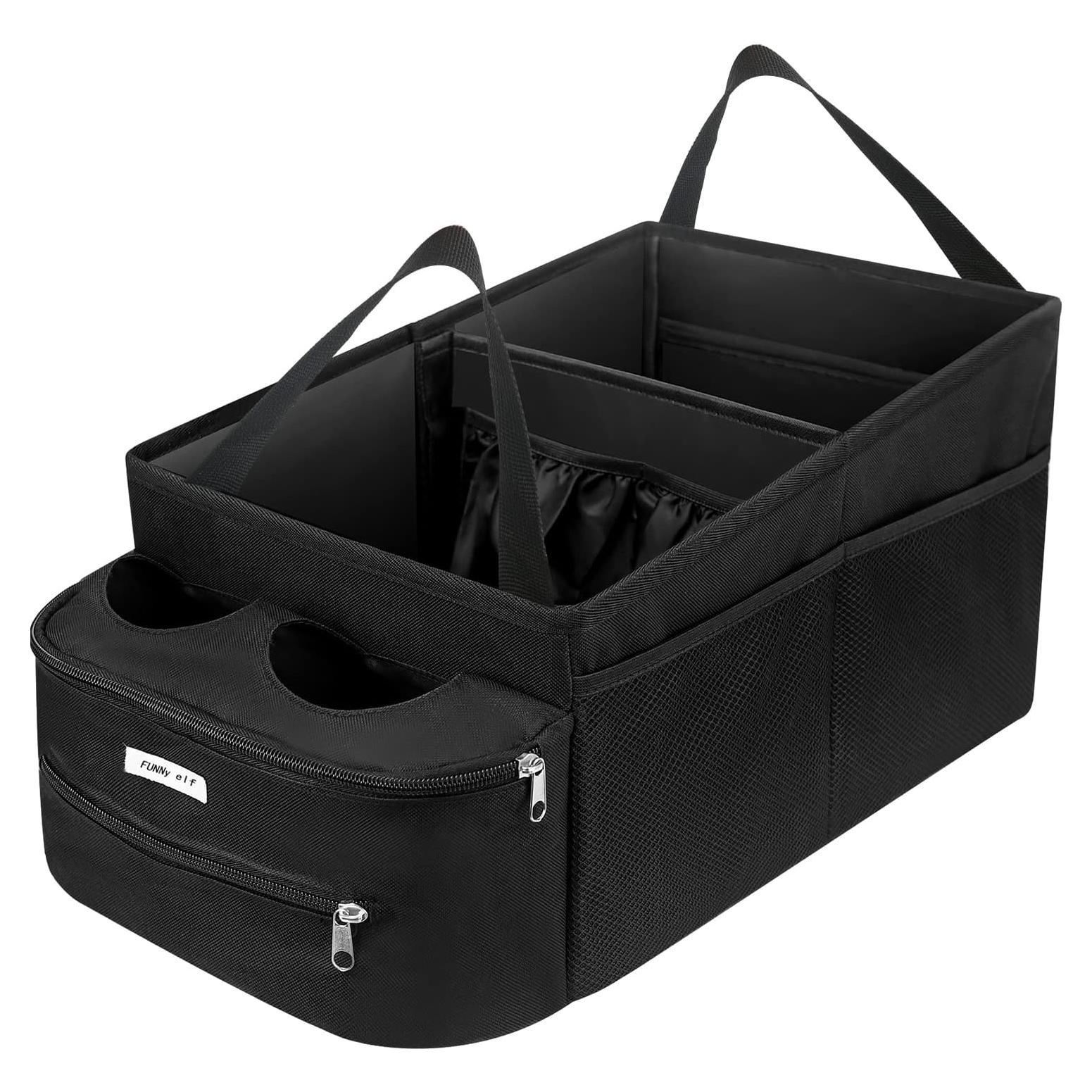 Organizador de Asiento de Coche FUNNy elf Plegable con 4 Portavasos