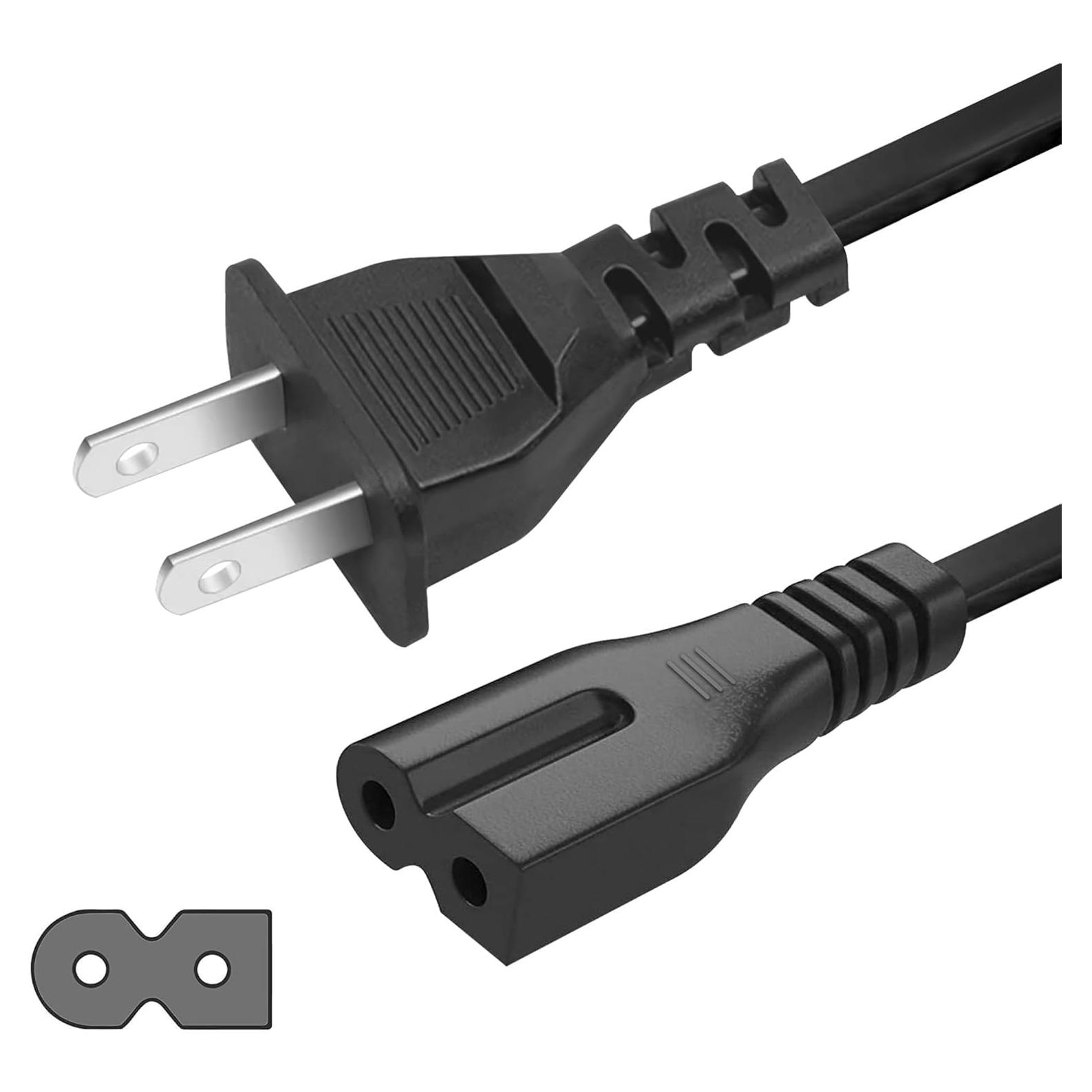 Cable de Alimentación Polarizado 2 Clavijas C7P 0.91m LORDTRONICS