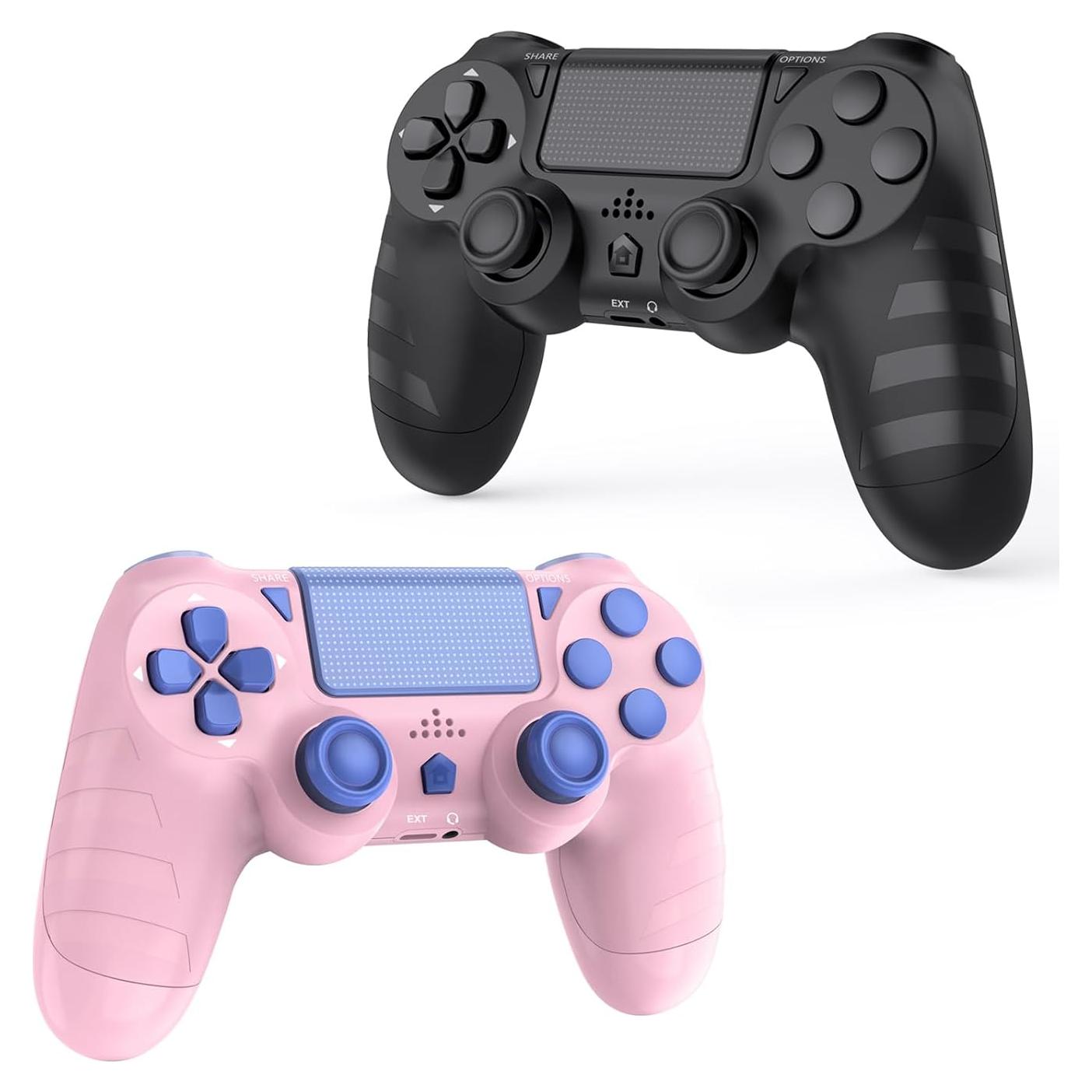 Controladores Inalámbricos Dyondar 2-Pack para PS4/PC - Batería 1000mAh, Vibración Dual, Joystick Mejorado