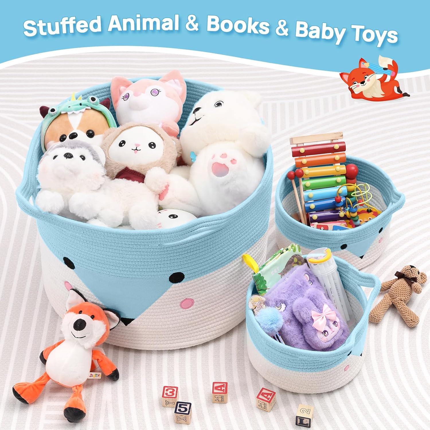 Cesta de Almacenamiento para Bebés AXHOP 3 Pack Algodón 50.8x35.1cm