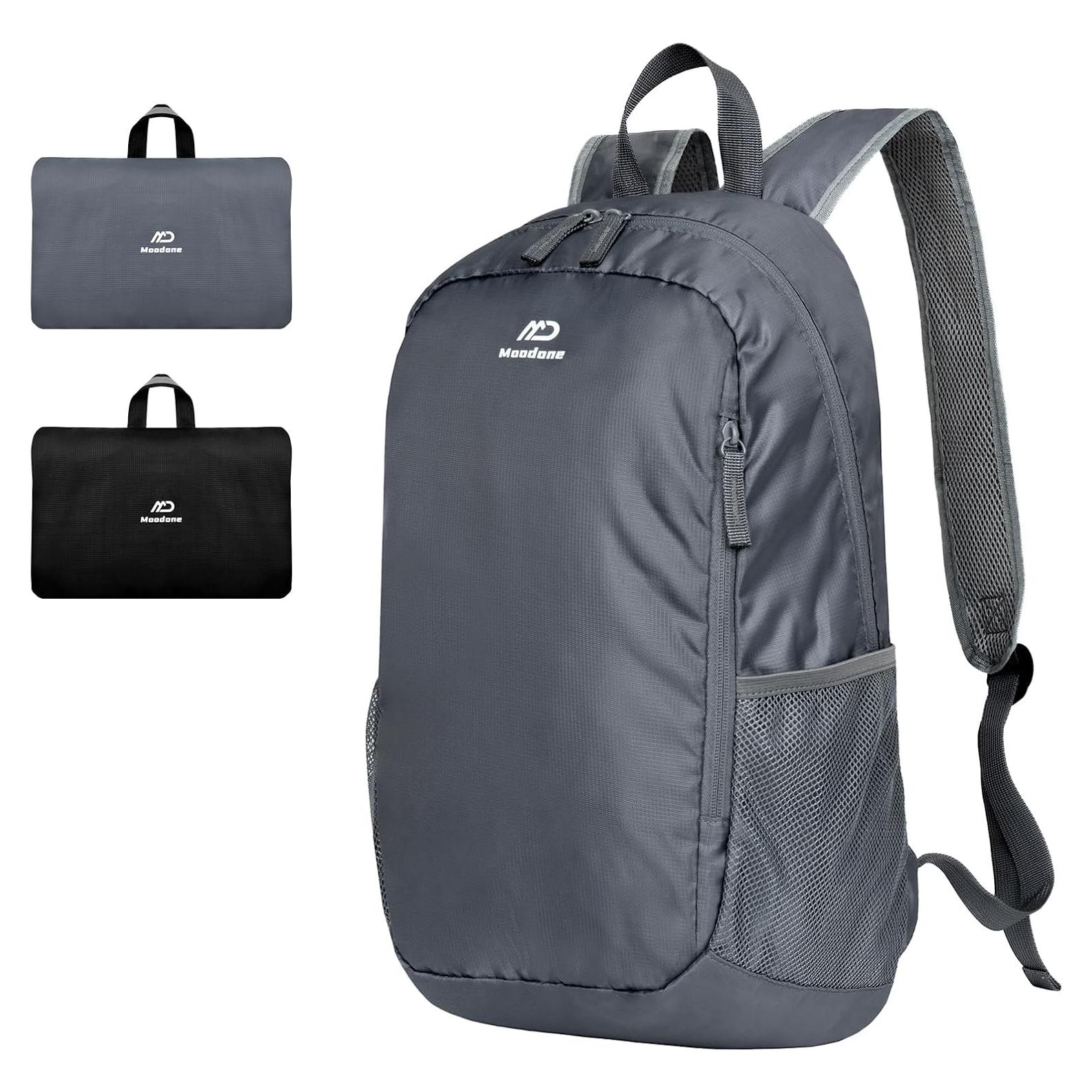 Mochila Plegable Ligera 30L Gris - Compacta Impermeable para Senderismo