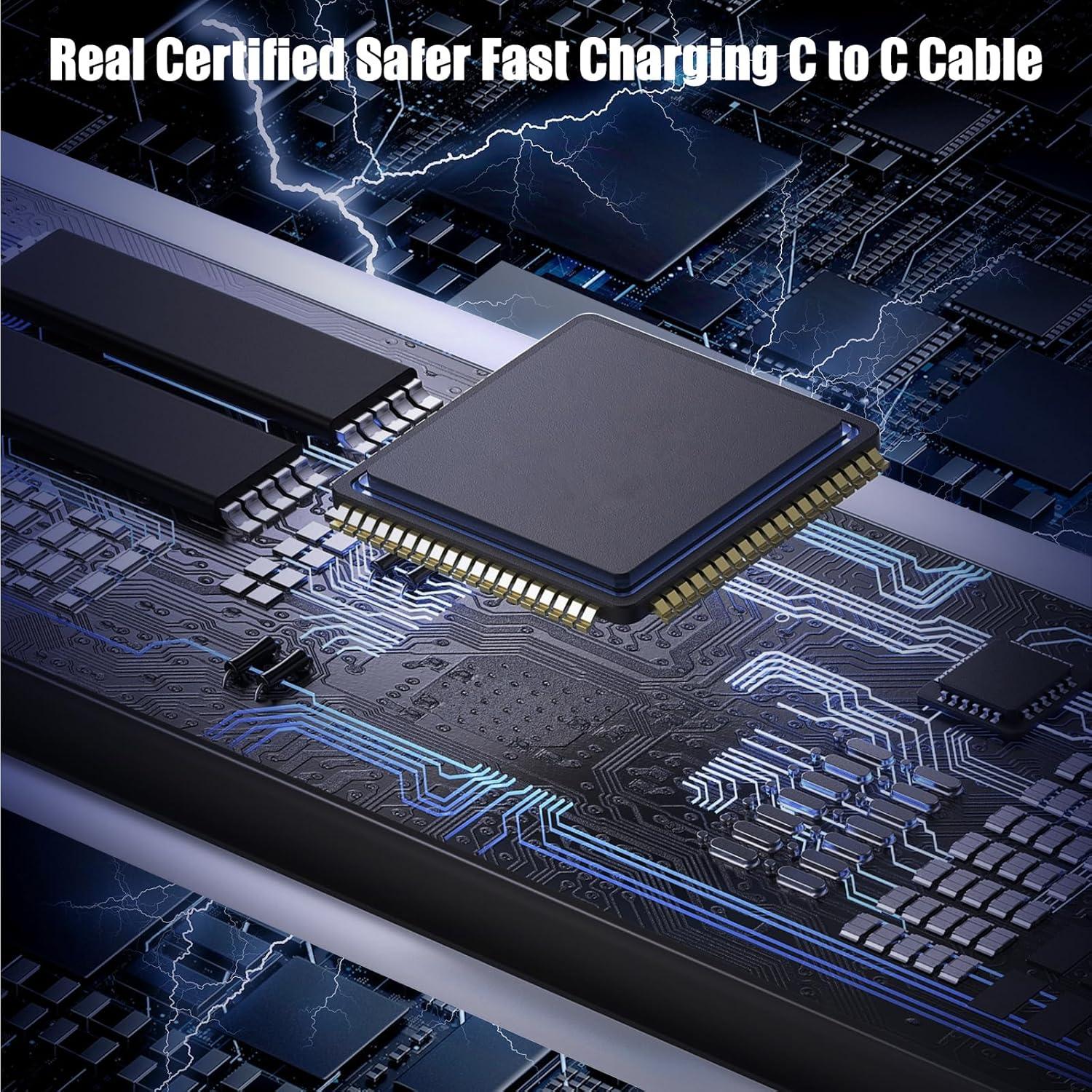 Paquete de 3 Cables USB C a USB C 60W - LOFPYE 1m, 2m, 3m