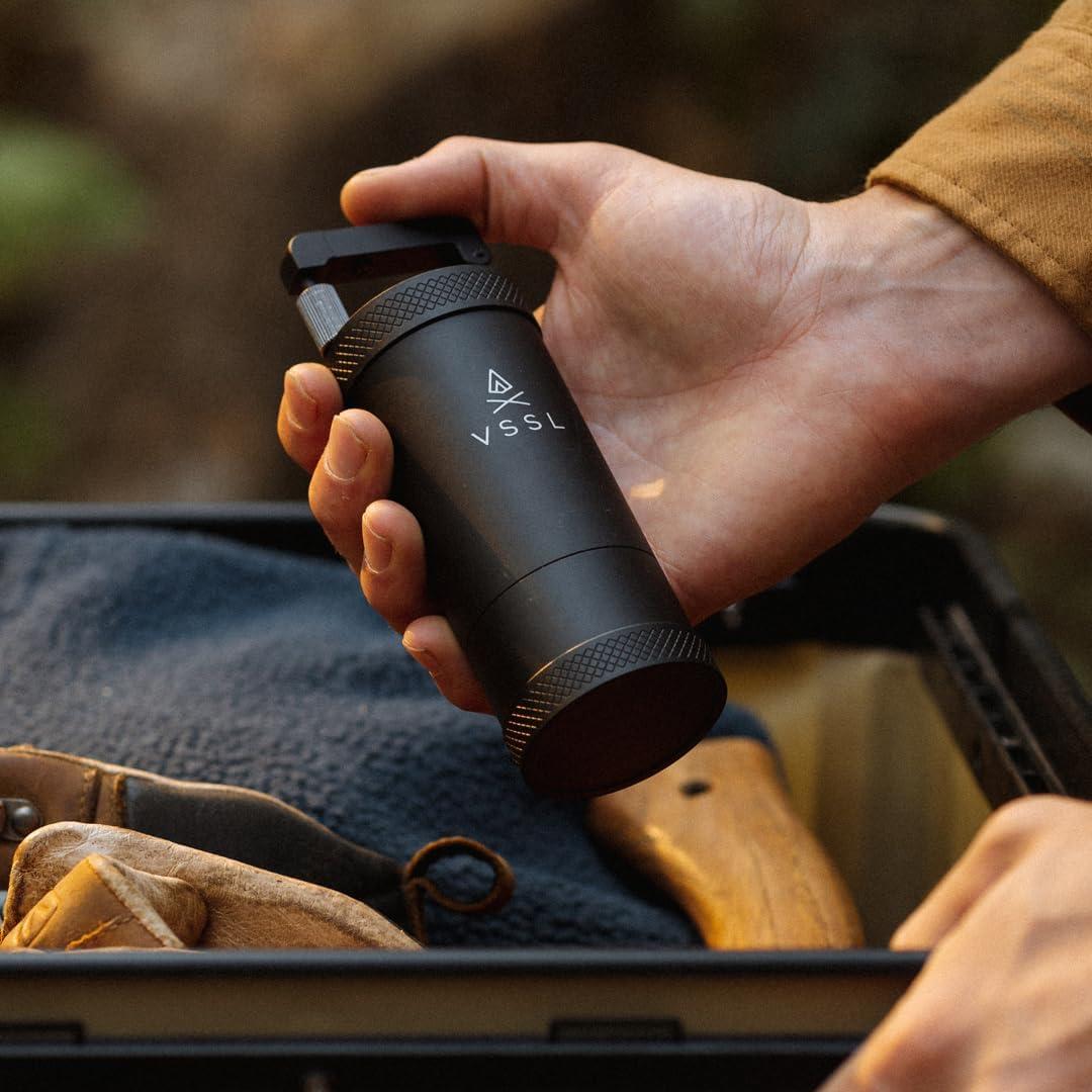 Molinillo de Café Manual VSSL Java 20g Acero Inoxidable Negro