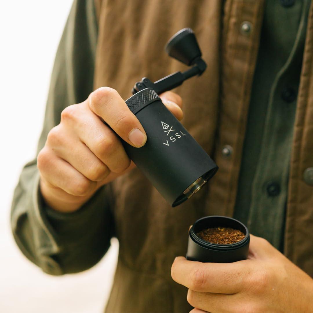 Molinillo de Café Manual VSSL Java 20g Acero Inoxidable Negro