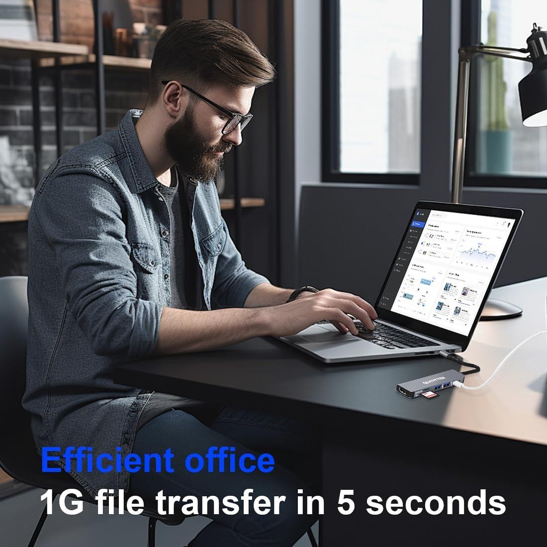 Adaptador Multiport USB C QUAUTYER para MacBook 4K HDMI
