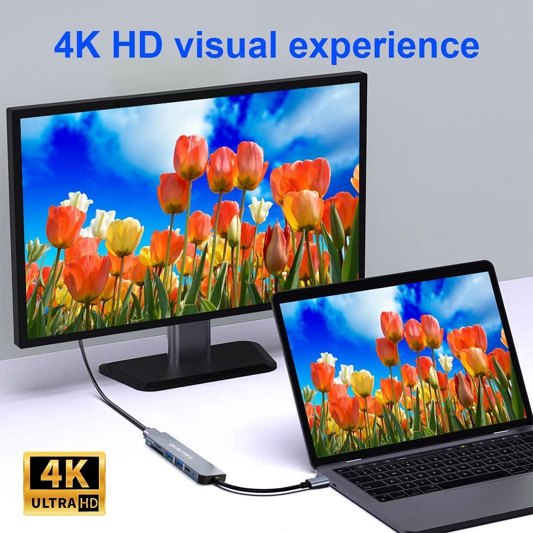 Adaptador Multiport USB C QUAUTYER para MacBook 4K HDMI