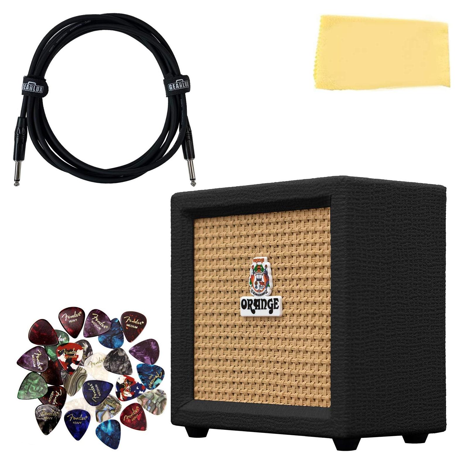 Amplificador de guitarra combo Orange Crush Mini - Negro con accesorios