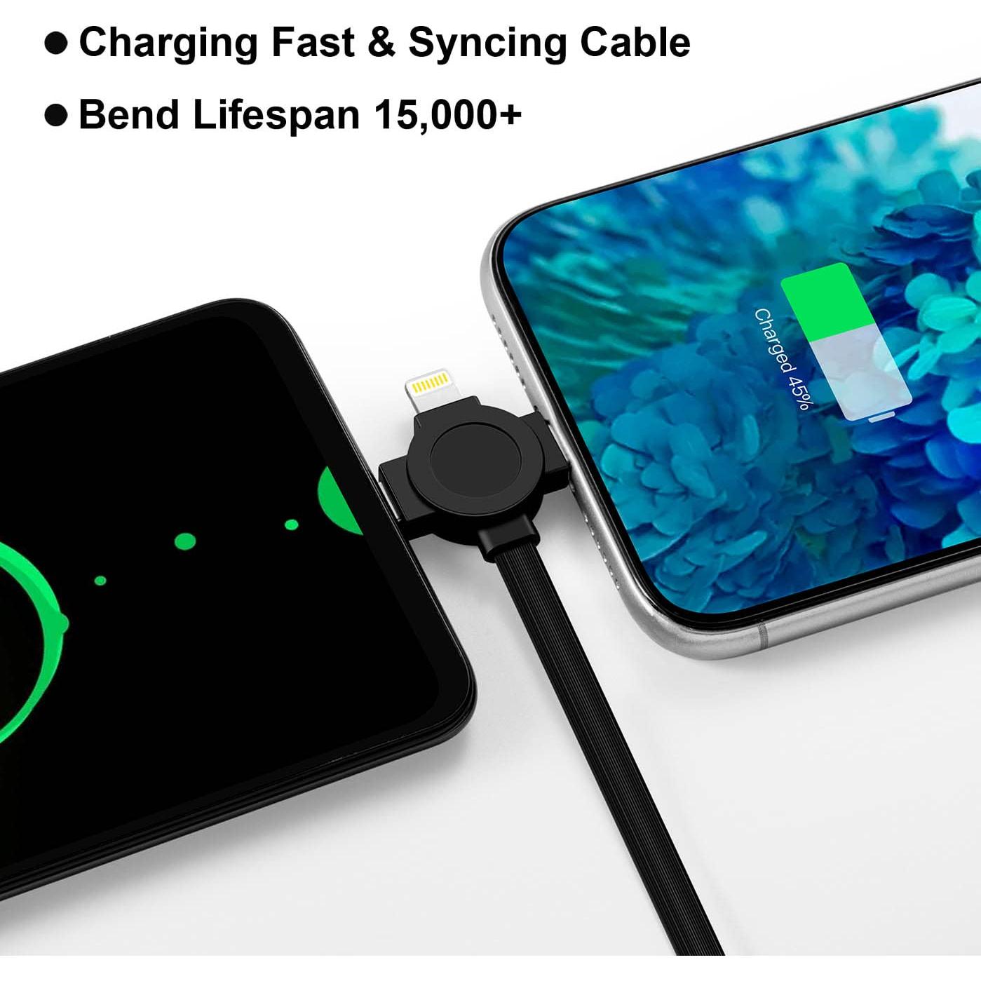 Cable de carga retráctil 3 en 1 ASICEN 1M Lightning/Micro/Type C