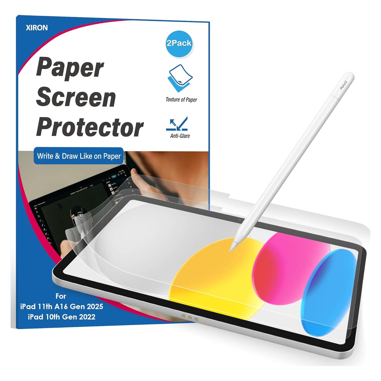 Protector de Pantalla Papel XIRON para iPad 10.9" 2 Pzas