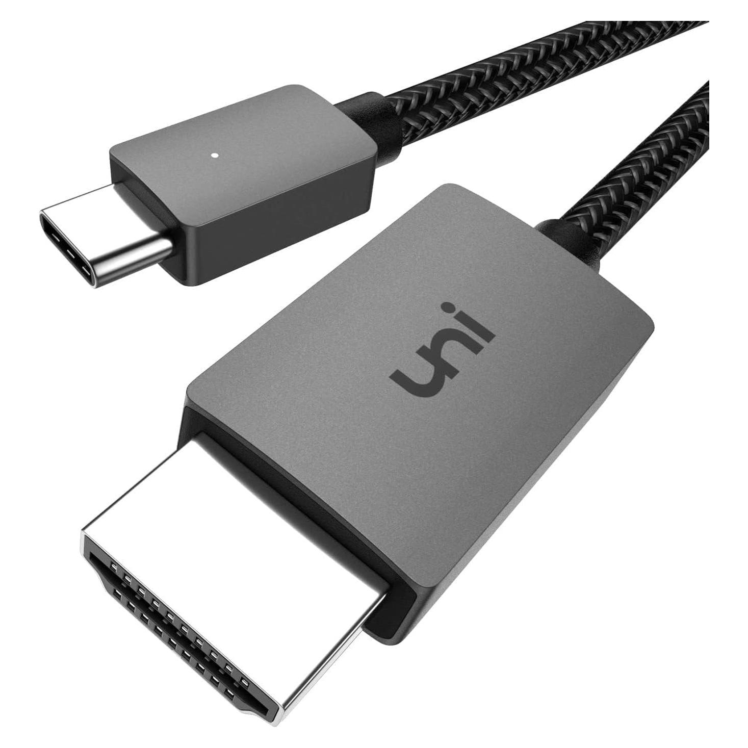 Cable USB C a HDMI uni 1.8M 4K Alta Velocidad Gris