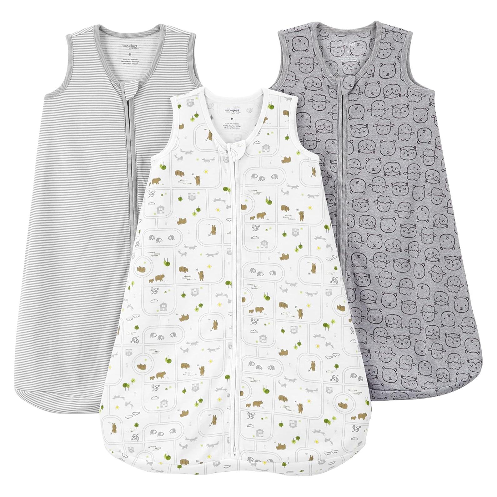 Saco de Dormir Microforro Carter's Simple Joys 3 Paquetes Bebé