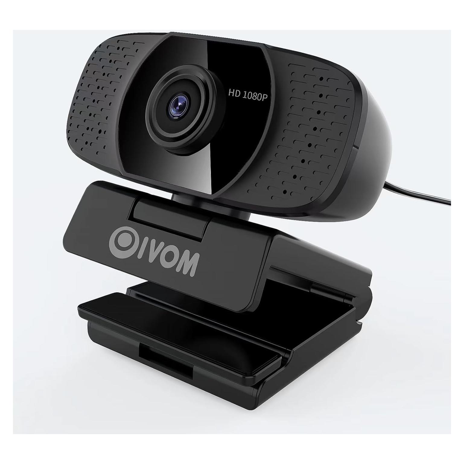 Cámara Web HD 1080P Oivom con Micrófono y Tapa de Privacidad