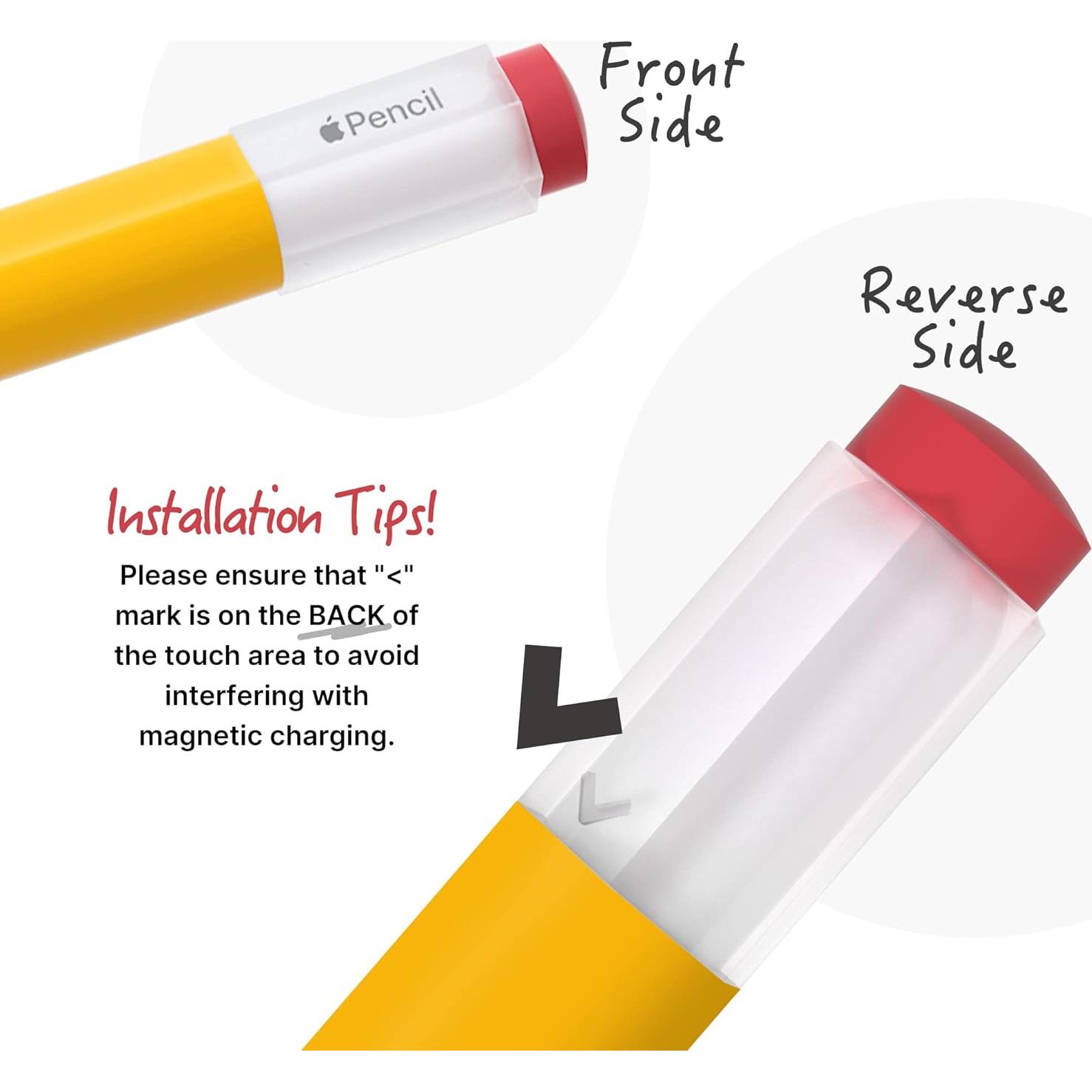 Funda de Silicona ELETIUO para Apple Pencil 2ª Gen Amarillo