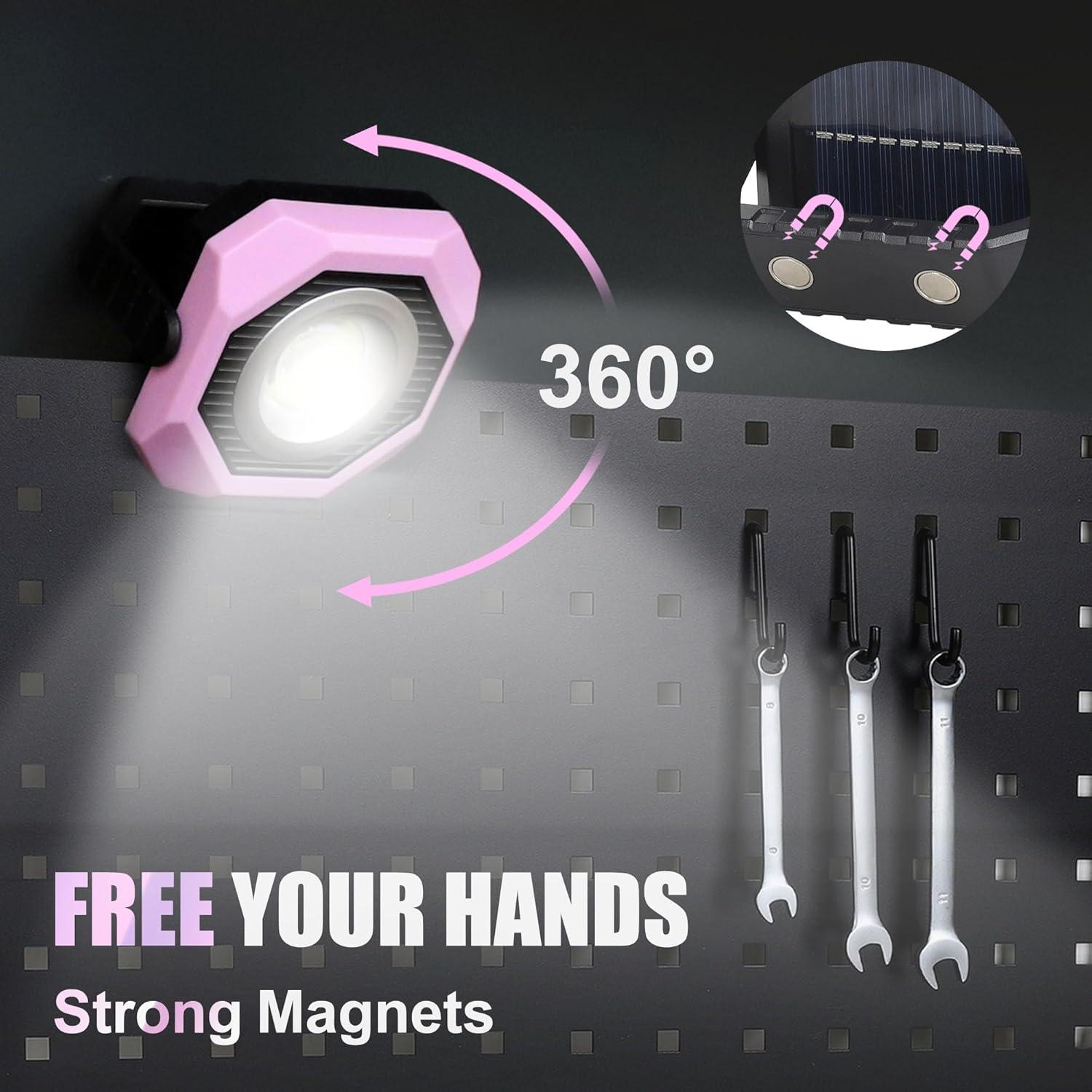 Luz de Trabajo Solar LED SEAMGAIC 500LM Inalámbrica 2 Paquete