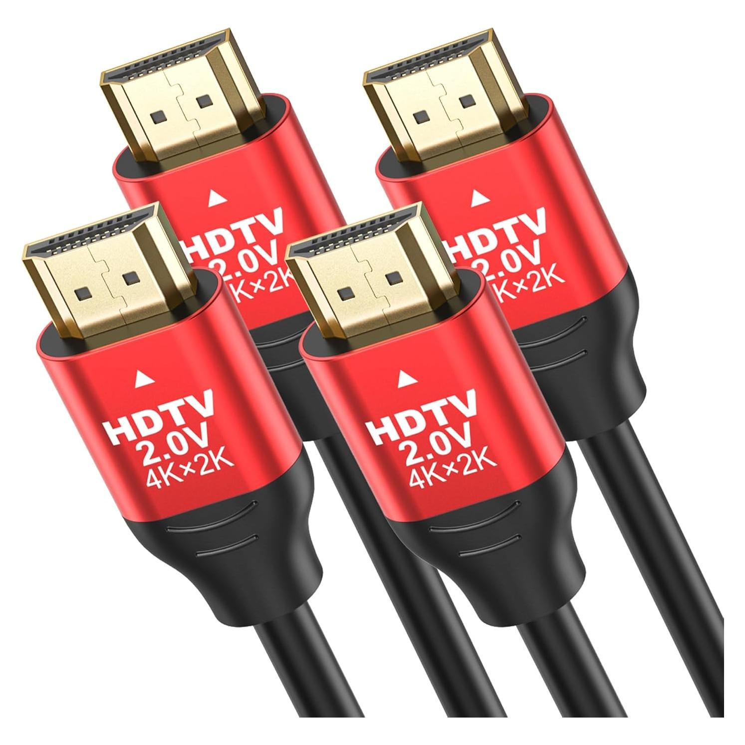 Cable HDMI 2.0 1.83M RyzzRooa Paquete de 2 Alta Velocidad 4K
