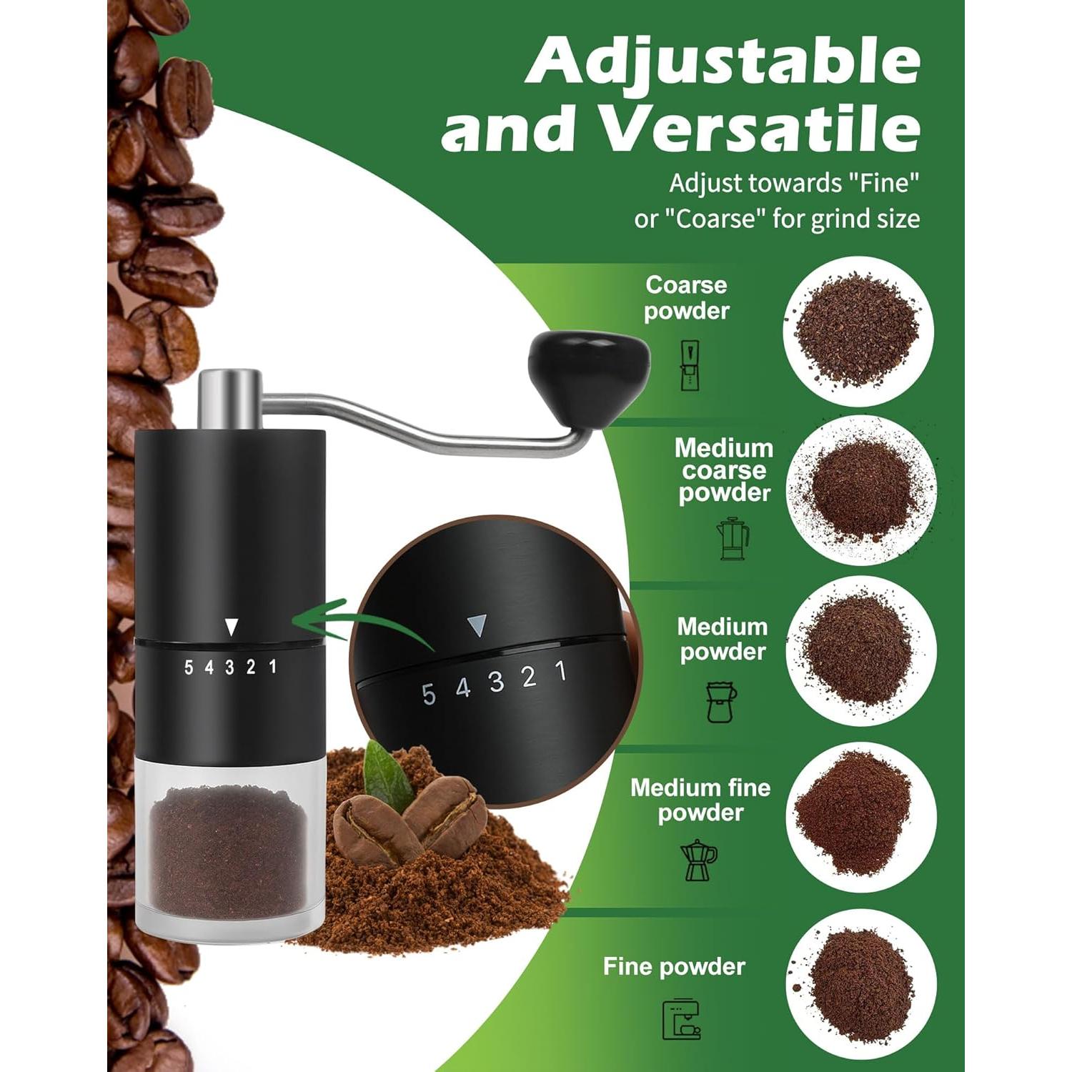 Molino de Café Manual Matrjestice con Muela de Cerámica 272g