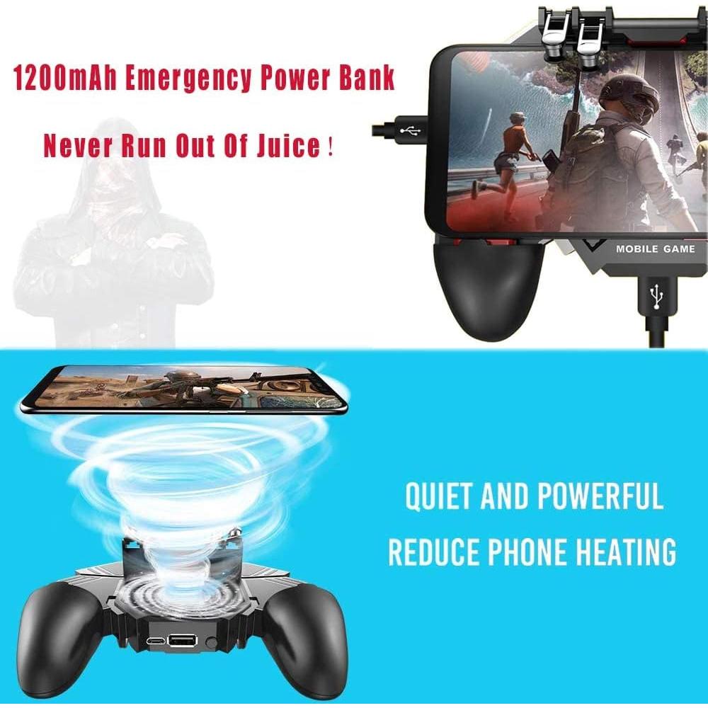 Controlador Móvil DELAM PUBG con Ventilador y Joystick