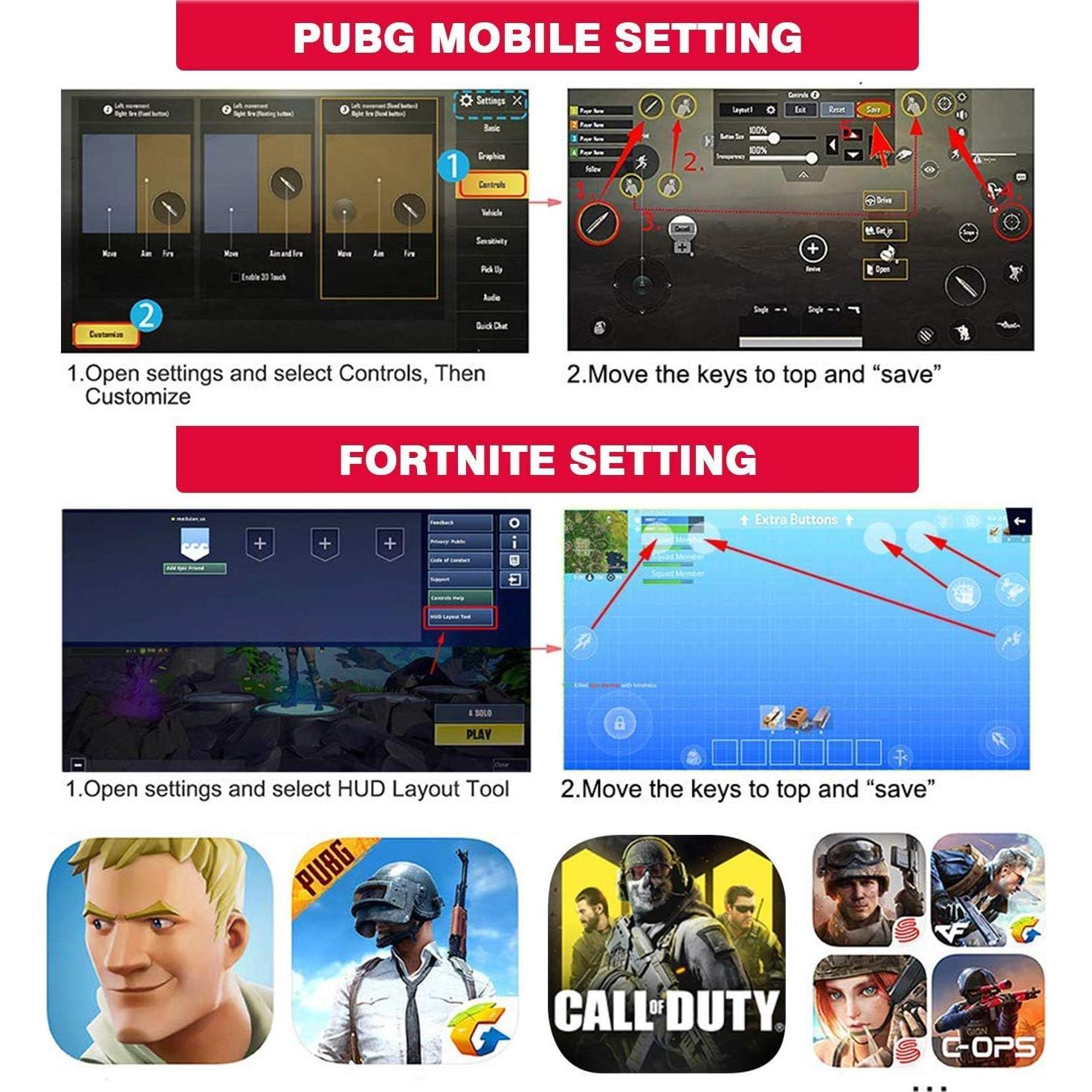 Controlador Móvil DELAM PUBG con Ventilador y Joystick