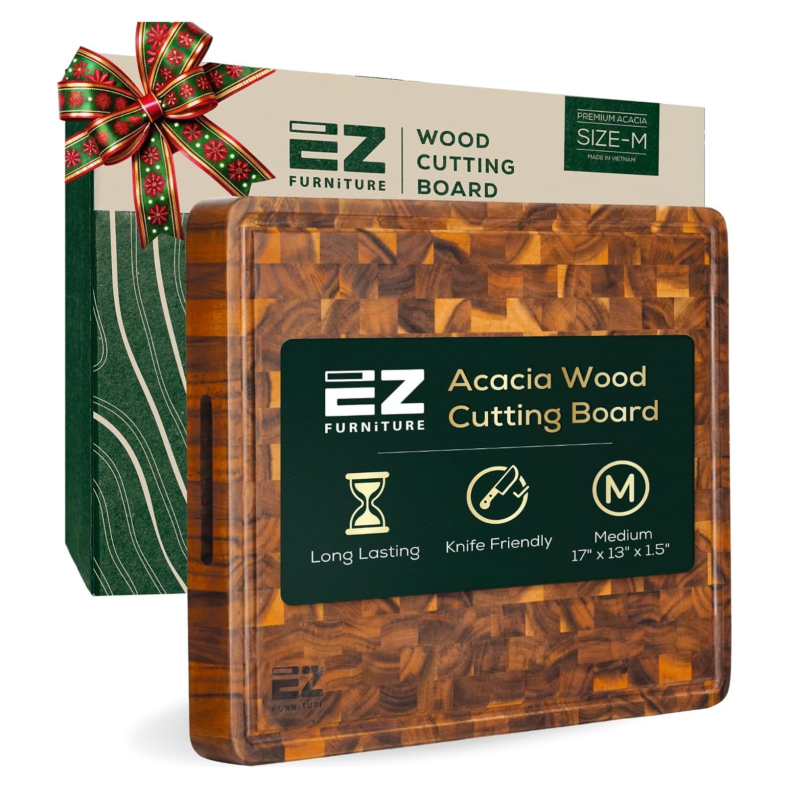 Tabla de Cortar de Madera de Acacia EZ FURNITURE 43x33 cm