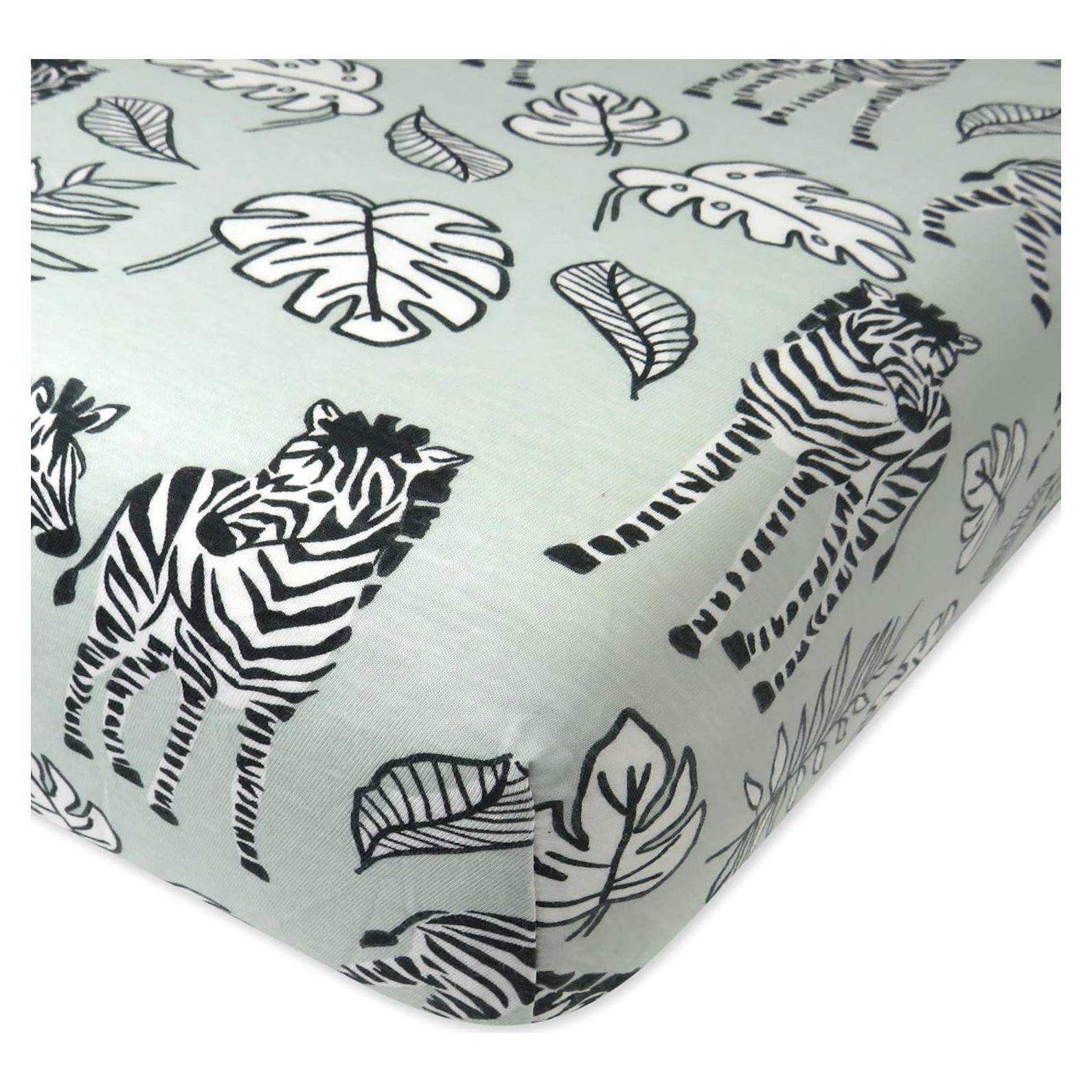 Sábanas Ajustadas para Cuna HonestBaby 100% Algodón Orgánico Cebra